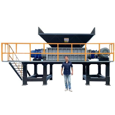 9CrSi/D2/SKD-11 블레이드를 가진 가정용 폐기물용 고전력 15000W 이중 셰프트 쉐레더