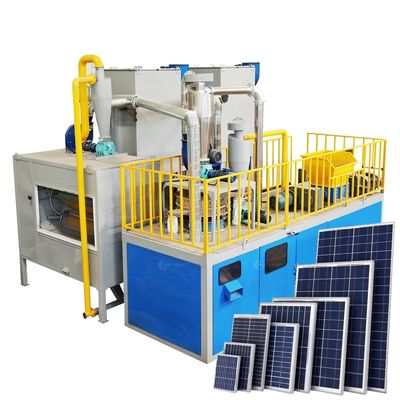 220V/380V 전압 태양 전지 패널 재활용 기계 효율적으로 실리콘과 유리를 제거