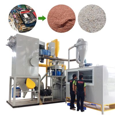 금속 재활용 공장 폐기물 모보드 용 구리 분리 기계 300-1000kg/h