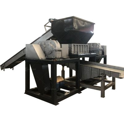 플라스틱 병과 금속 캔을 재활용하는 이중 셰프트 스크레더 기계 무게 3300KG