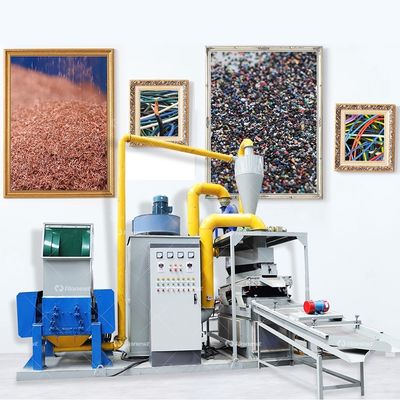 PLC 제어형 스랩 구리 와이어 Shredder 및 케이블 Granulator 재활용 기계
